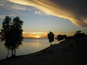 Niger River sunset